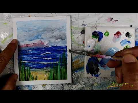 Drawing the sea in an easy way - YouTube