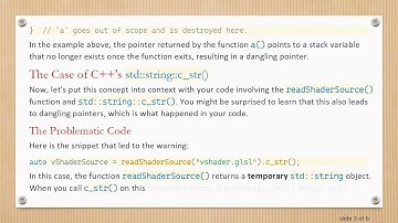Understanding Dangling Pointers in C+ +