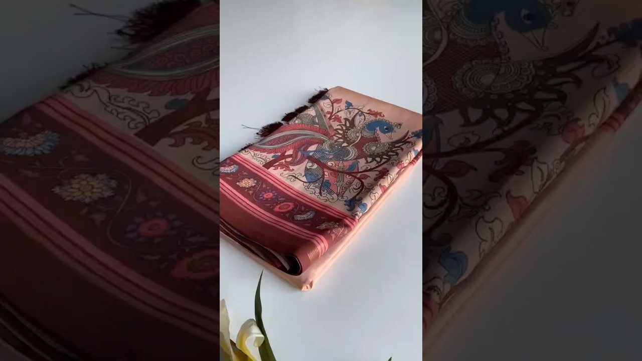 Dola Viscose Digital Printed Kalamkari Saree