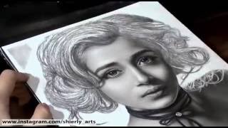 Realism Portrait Drawing of Indian Actress Tinaa Dattaa (Tina Dutta) @ShierlyArts