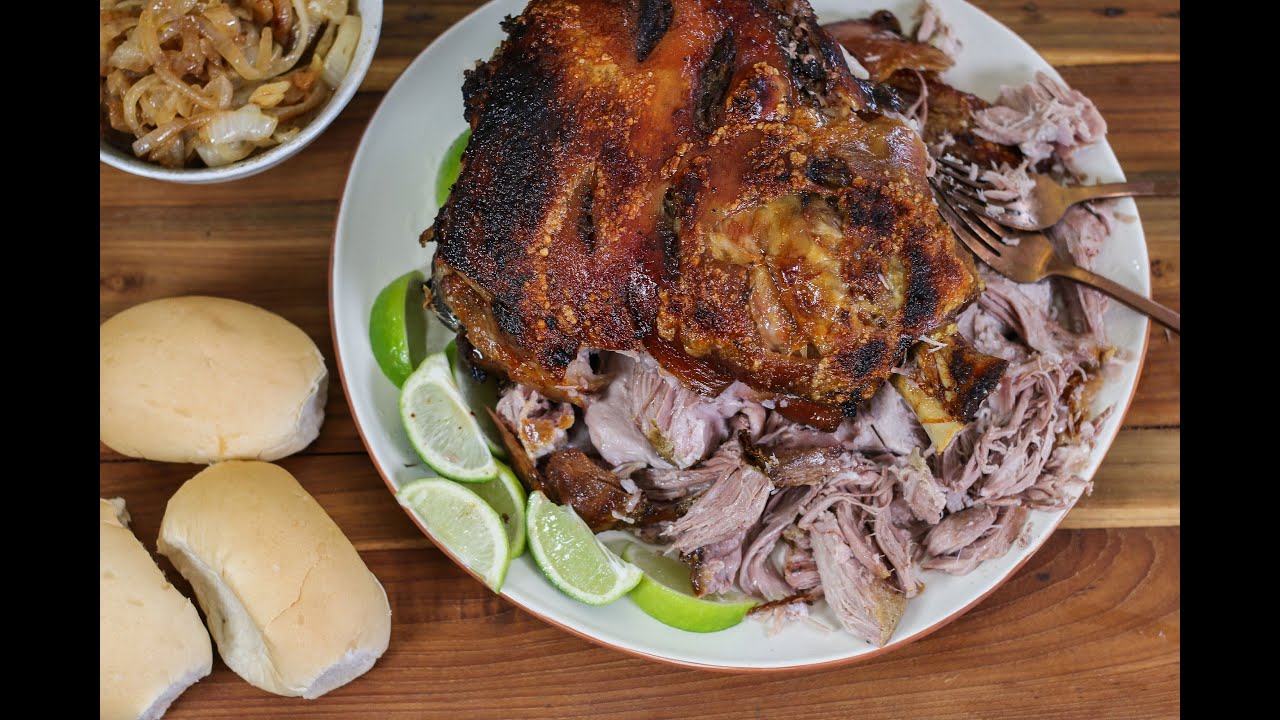 Lechon Asado Cuban Style Roast Pork The Mad Table Youtube