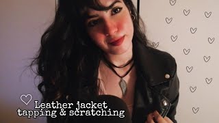 ASMR | Leather Jacket & Zipper Sounds ( Tapping, Scratching ) ??