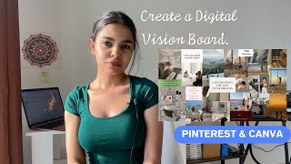 How to make digital vision board | step by step | Pinterest and Canva