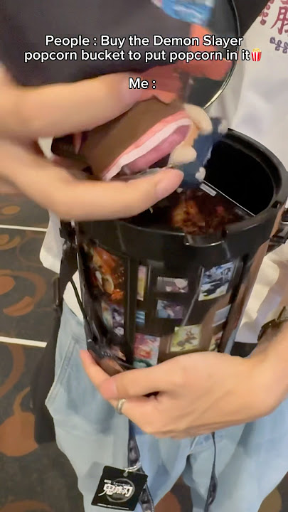 How Demon Slayer fan uses the special popcorn bucket🍿❤️#demonslayer #kimetsunoyaiba #tanjiro