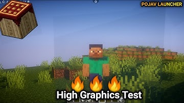 Minecraft high graphics Test |Pojav launcher 🔥🔥🥔
