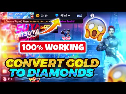 Convert Gold to Diamonds? in free fire | Free Diamonds In free fire in telugu 100% Working