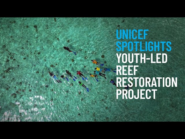 UNICEF Spotlights Youth-Led Reef Restoration Project | Climate Change and Action in the Maldives class=