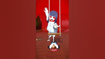 Omg Hantu monster Yuta Run Bhoot 😰👣 Sakura School Simulator Horror Ding Dong#shorts #viral #sojamere