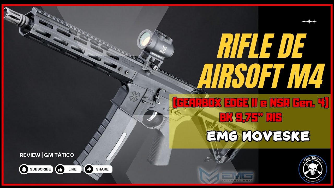 Rifle de Airsoft M4 EMG Noveske (Gearbox EDGE II e NSR Gen. 4