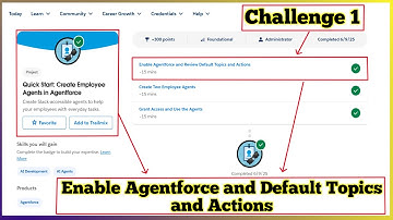 Enable Agentforce & Review Default Topics & Actions|Quick Start Create Employee Agents in Agentforce