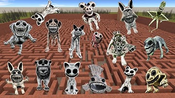 DESTROY ALL ZOONOMALY MONSTERS FAMILY SPARTAN KICKING in BIG MAZE ( Garry