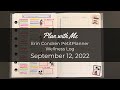 Plan with Me | Erin Condren Petit Planner Wellness Log | September 12, 2022