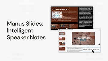 Introducing Speaker Notes: Craft the Perfect Narrative with Manus