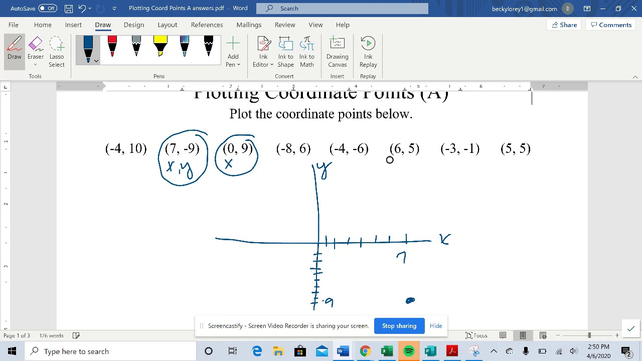 Plotting Coordinate Points - YouTube