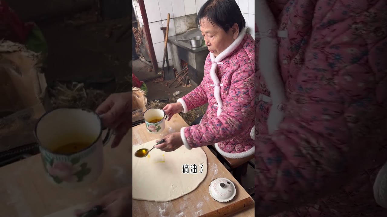 The golden fried dough cakes made by my grandma when paired with some refreshing pickled c