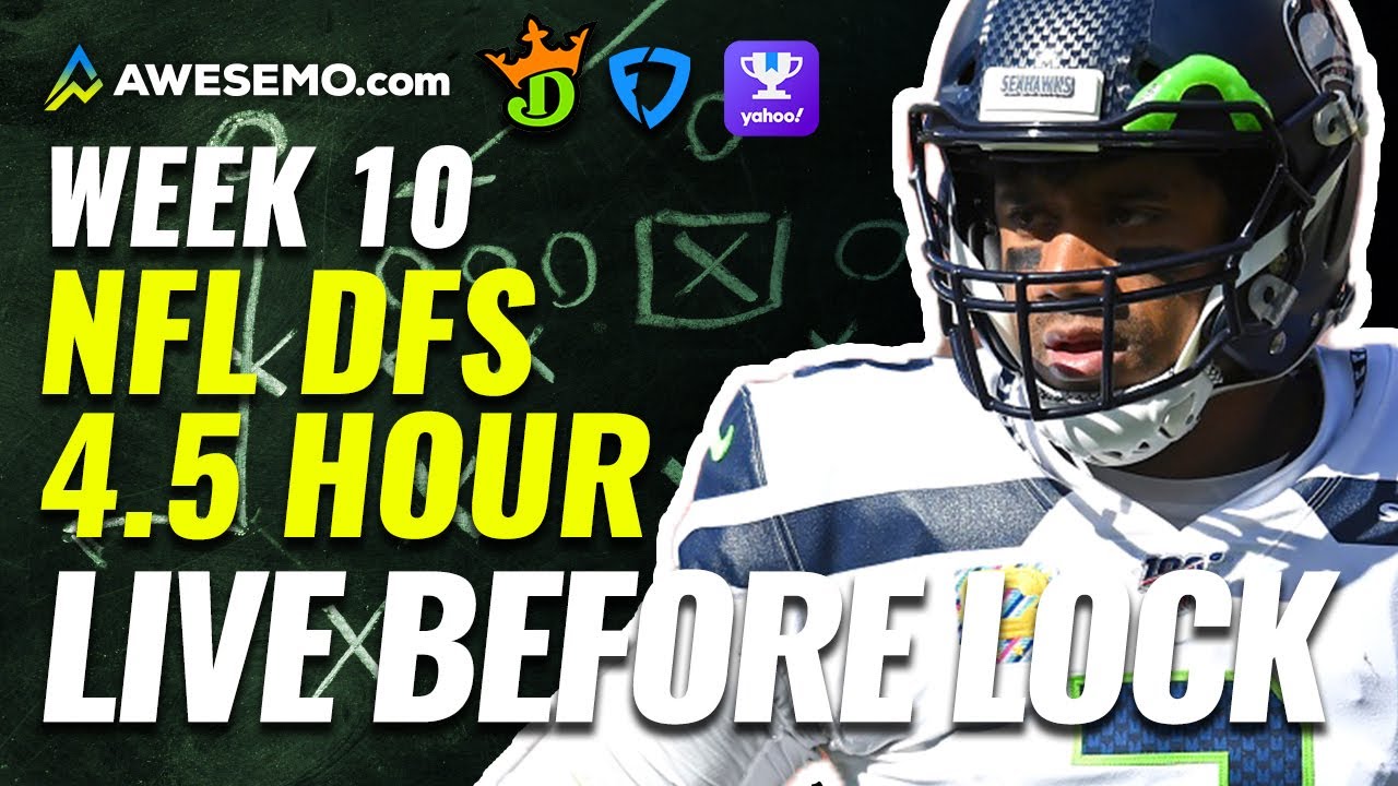 Nfl Dfs Picks 4 5 Hour Live Before Lock Week 10 Daily Fantasy On Draftkings Fanduel Yahoo Youtube