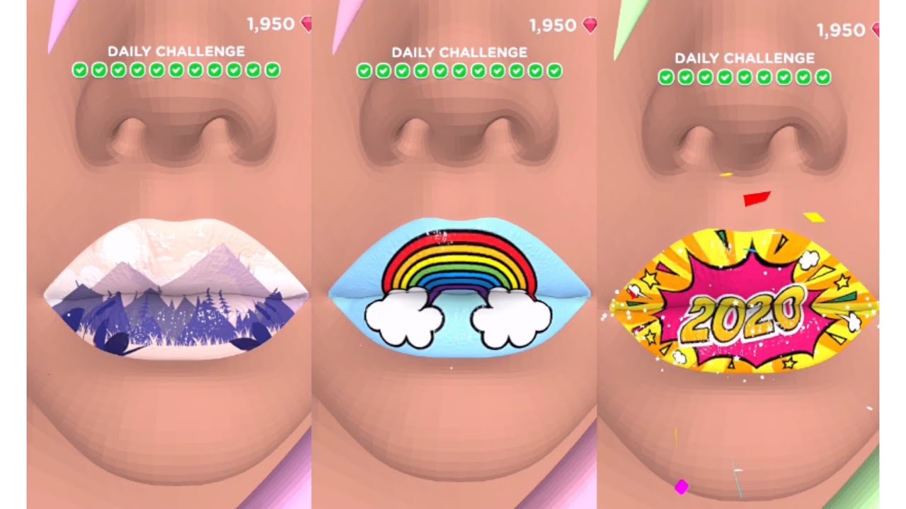 LIP ART 3D Gameplay Daily Challenge YouTube