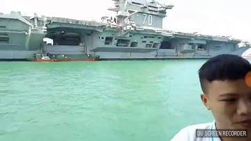 Cận cảnh tàu sân bay USS Carl vinson khủng nhất thế giới cập bến cảng Tiên Sa - Đà nẵng