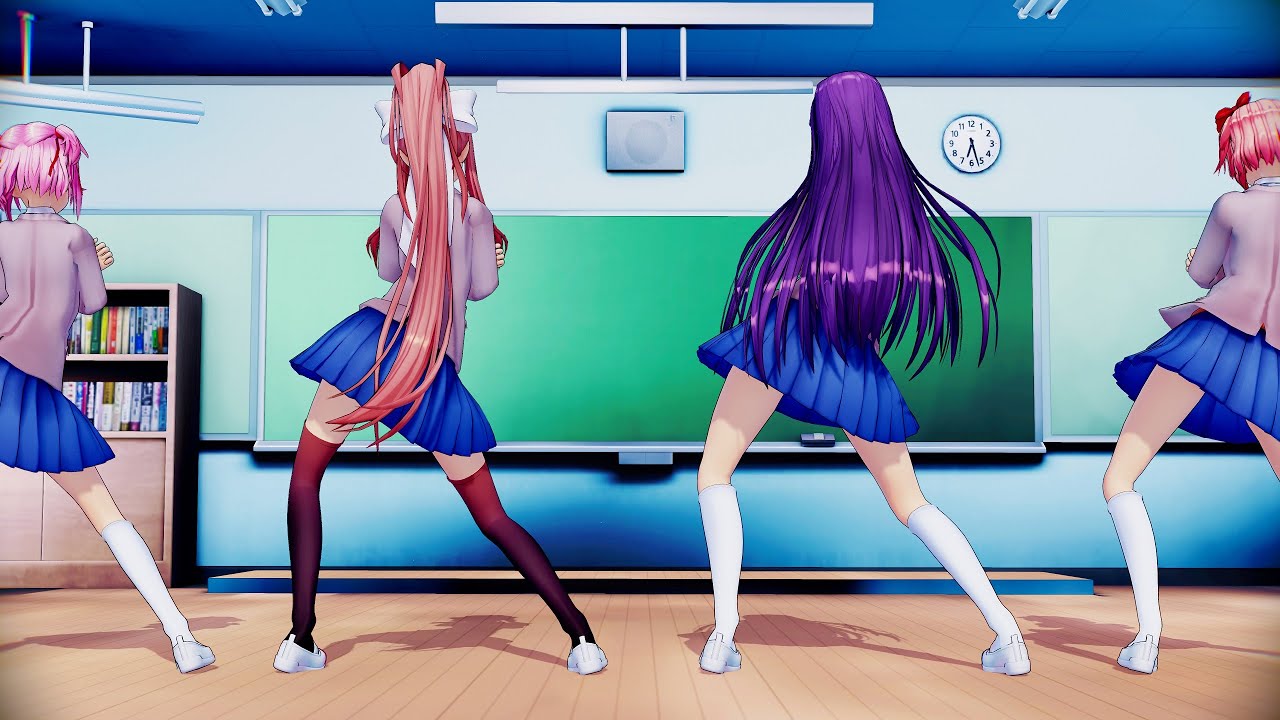 Bla Bla Bla [Pequeñin]「Monika | Yuri | Sayori | Natsuki」DDLC MMD Remake 2024 [Camera DL]