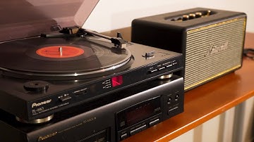 Unboxing Marshall Stanmore & testing sound on Pioneer PL-990