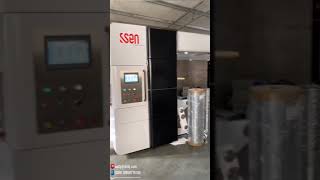 MPET laminate with PE on SEN-A Solventless Lamination Machine (with hydraulic unwinder for paper)