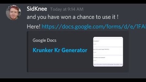 Kr Generators do be sus