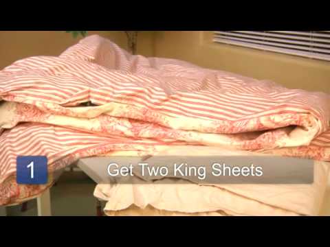 How To Make A King Size Duvet Cover Youtube