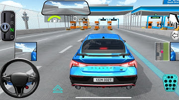 New Blue Hyundai Elantra For Parking - 3d Driving Class android game || Car Game #gameplay #cargame