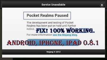 Minecraft PE Pocket realms paused fix play on external servers 0.11.1 for Android/Iphone/Ipad