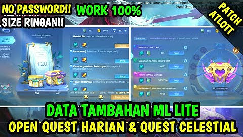 Data Open Quest Harian & Quest Celestial Patch Arlott | Data Tambahan ml lite