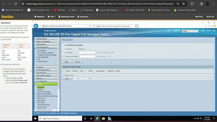 5.11.9 Harden a Switch : TestOut