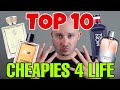 TOP 10 CHEAPIE/INEXPENSIVE FRAGRANCES FOR LIFE | KEEP 10 & DITCH THE REST?  | BEST MEN'S FRAGRANCES!