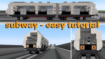 MINECRAFT - How to Build a Realistic Modern Subway - Easy Step-by-step Tutorial