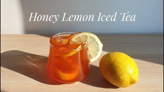 ASMR home cafe | How to Make Honey lemon Iced Tea [ENG SUB] | ASMR cafe ชาน้ำผึ้งมะนาว