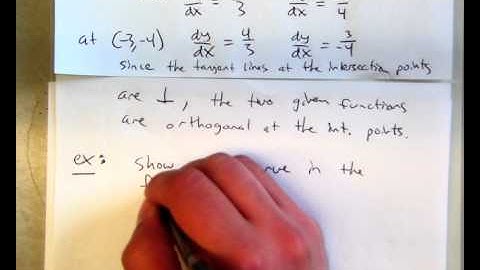 3.1 Orthogonal Trajectories