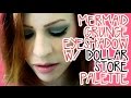 Mermaid Grunge Eye Makeup - LA Colors LUCKY Palette - Dollar Store Review