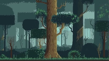 Pixel Art Forest - Background