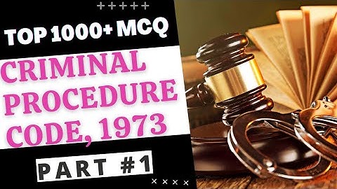 Criminal Procedure Code, 1973 || TOP 1000+ MCQ || CrPC || UP Judiciary || MAYANK LAWHOLIC