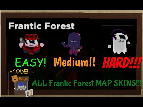 ALL FRANTIC FOREST MAP EXCLUSIVE SKINS!( + CODE) TOWER ...