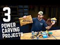 3 Easy Power Carving Projects You Can Sell! | Simple Wood Carving