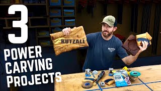 3 Easy Power Carving Projects You Can Sell! | Simple Wood Carving