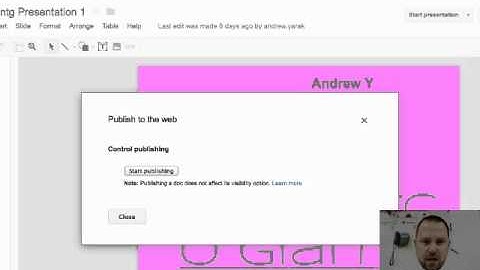Embedding a Google presentation in Blogger