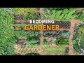 Becoming Gardener - no dig vegetable garden with a tiny house