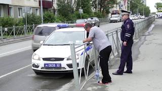 31.07.2019 Пьяный водитель такси совершил два ДТП и въехал в ограждение