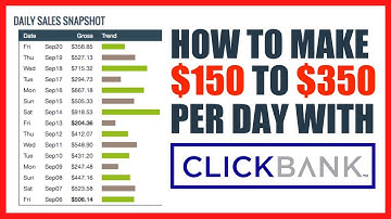 How to make $150 to $350 per day with clickbank