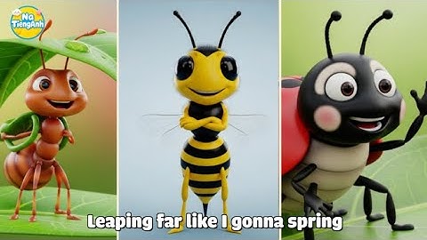 15 Côn Trùng Hoạt Hình Cùng Từ Vựng Tiếng Anh 🎵🦋| Learn Insects with Cute English Words  🐞🐝