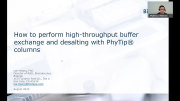 How to perform high throughput buffer exchange and desalting with PhyTip columns