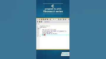 C Program To Print Fibonacci Series Upto N Terms | C Programming | #Shorts | SimpliCode