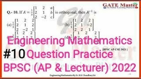 #10 Daily Question Practice of Engineering Mathematics for BPSC (Assistant Professor & Lecturer)Exam