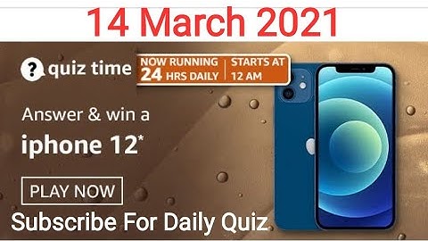 Amazon Quiz Answers Today | 14 March 2021